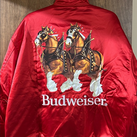 Budweiser Jackets & Blazers - XXL Budweiser Clydesdale Red Jacket